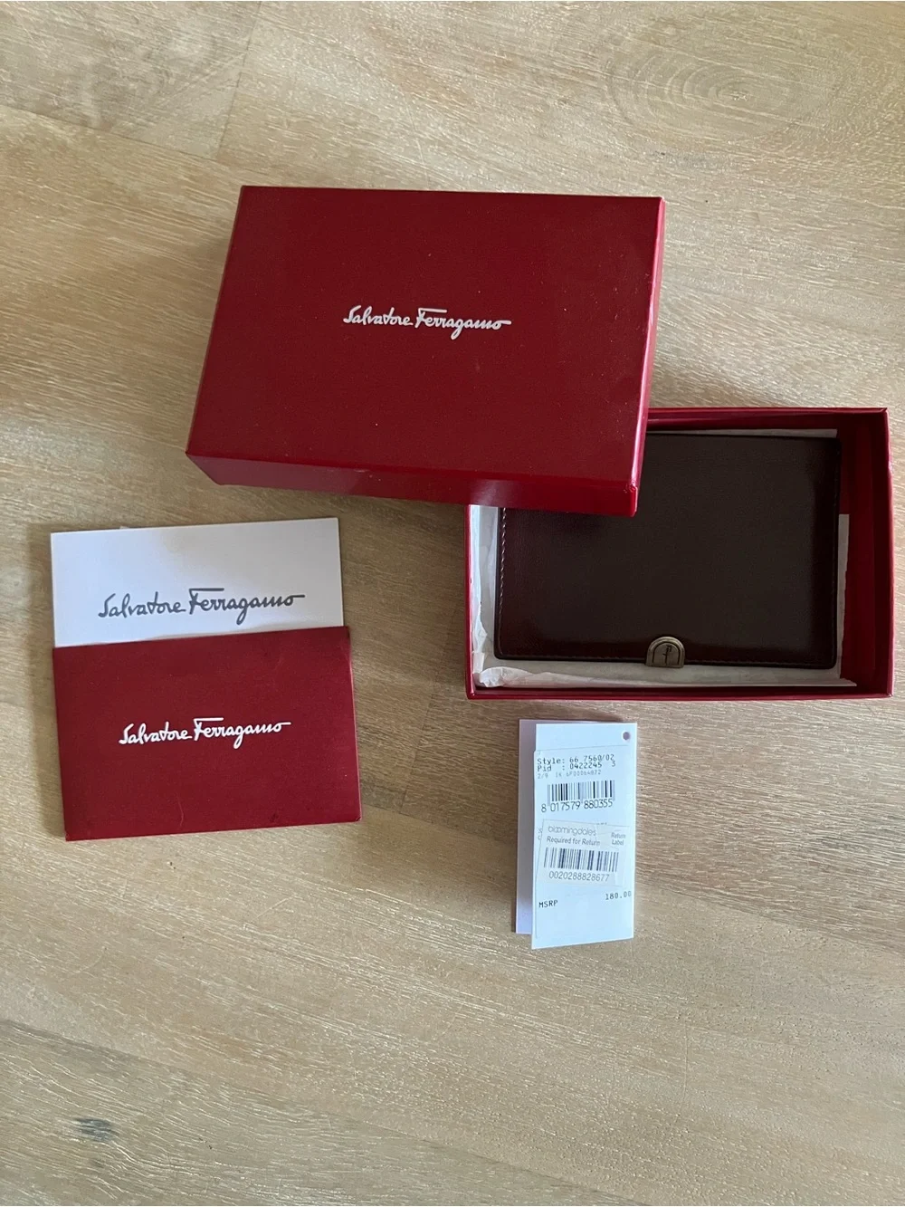 Vintage Salvatore Ferragamo Calfskin Card Holder